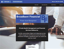Tablet Screenshot of broadbentfinancial.com.au